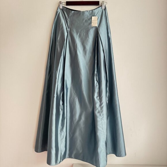 Vintage Scott McClintock Iridescent Blue Maxi Prom Skirt NEW 8/Small - Picture 2 of 7